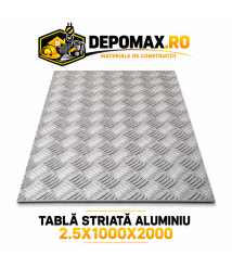 Tabla aluminiu striata 2.5mm , 1000x2000mm (1050A)